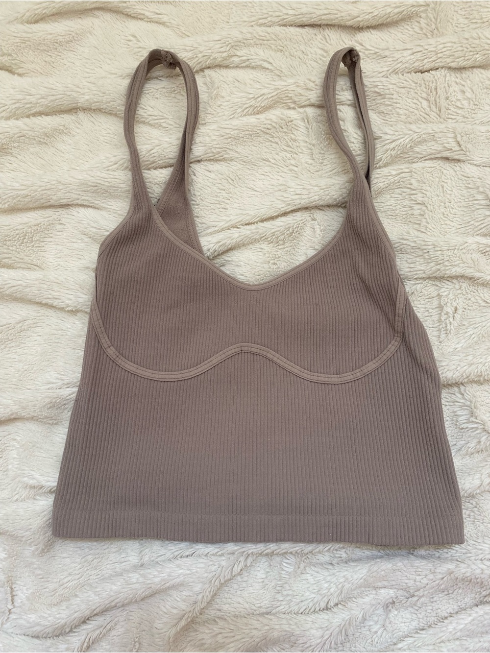 Intimately Free People ribbed seamless cami tank beige Sz M/L